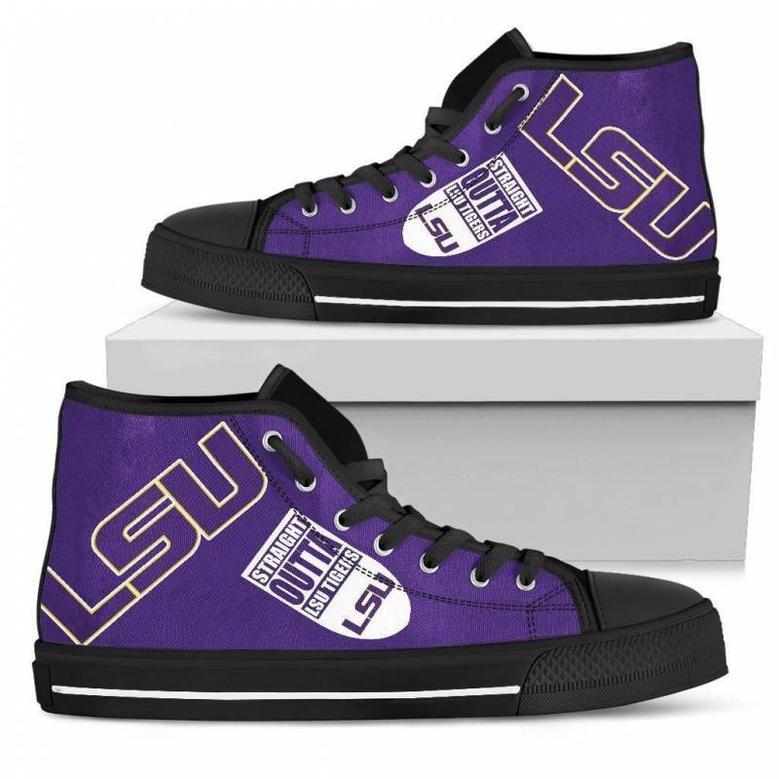 Straight Outta LSU Tigers High Top Shoes