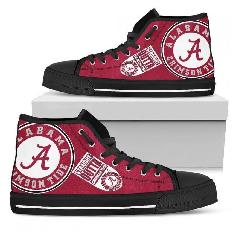 Straight OuttaAlabama Crimson Tide High Top Shoes