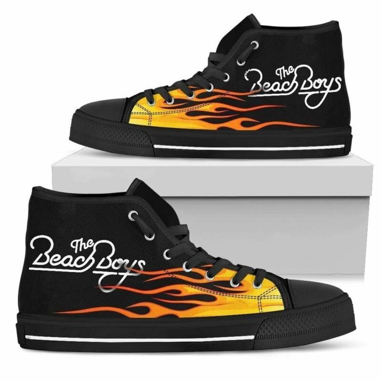 The Beach Boys High Top Shoes Flame Sneakers Music Fan High Top Shoes
