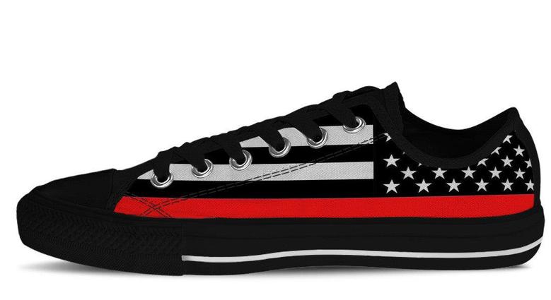 The Thin Red Line High Top Canvas Shoes