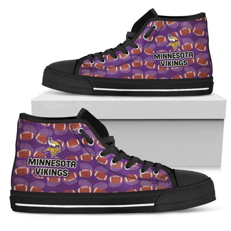 Wave Of Ball Minnesota Vikings High Top Shoes