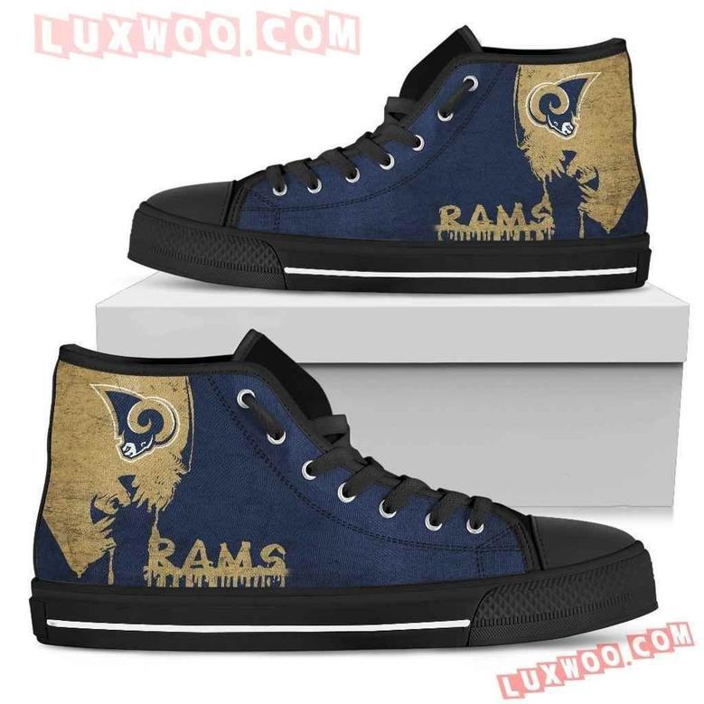 Alien Movie Los Angeles Rams High Top Shoes Sport Sneakers