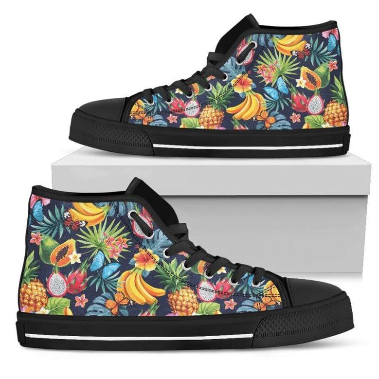Aloha Tropical Fruits Pattern Print Women's High Top Shoes