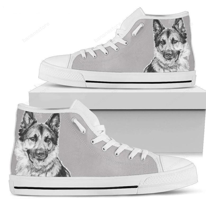 Amazing German Shepherd Women'S High Top Shoes Converse Style