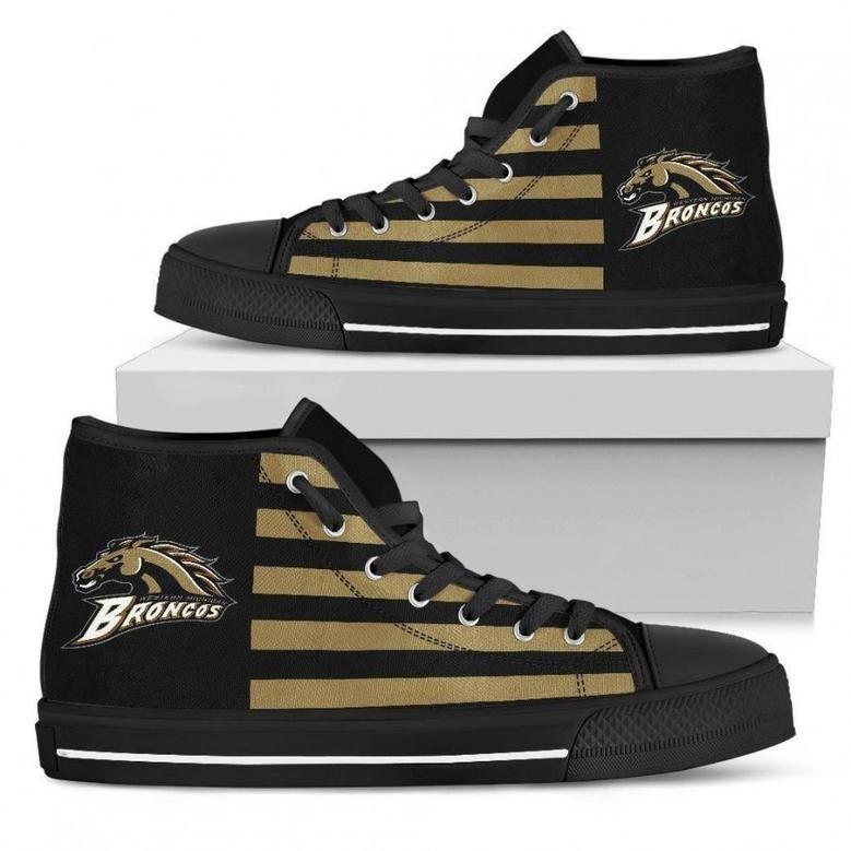 American Flag Western Michigan Broncos High Top Shoes