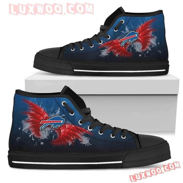 Angel Wings Buffalo Bills High Top Shoes Sport Sneakers