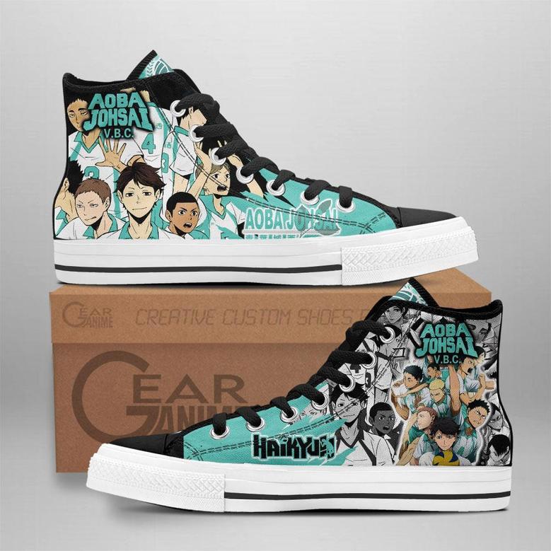 Aoba Johsai High Top Shoes Custom Manga Anime Haikyuu Sneakers