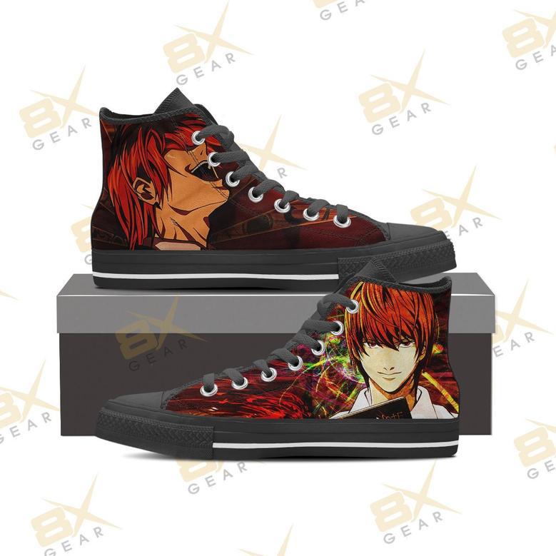 Attractive Light Yagami Death Note Anime High Top Shoes