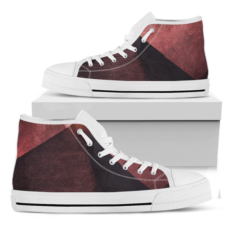 Bloody Moon Pyramid Print White High Top Shoes