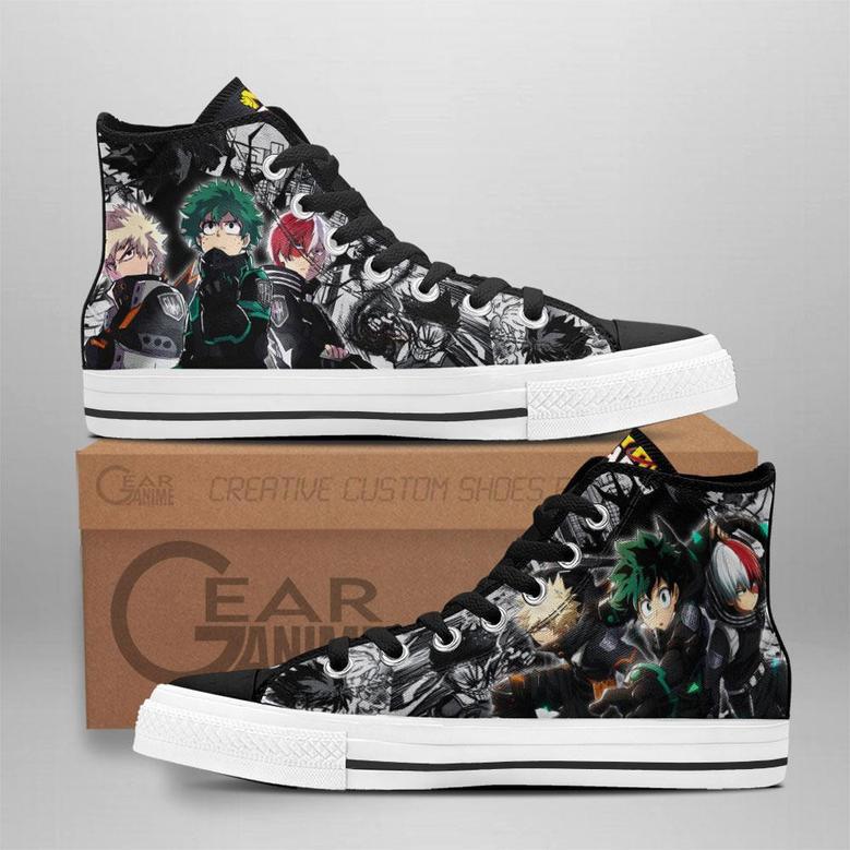 Bnha Three Musketeers High Top Shoes Custom Anime My Hero Academia Sneakers