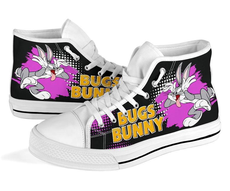 Bugs Bunny Sneaker High Top Shoes Looney Tunes Fan