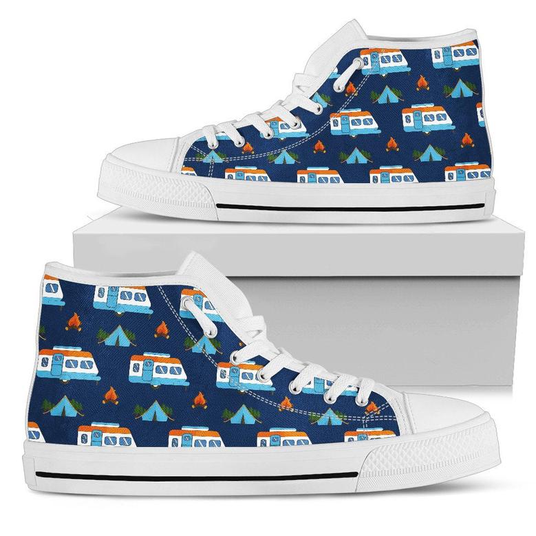 Camper Pattern Camping Themed No Print Women High Top Shoes