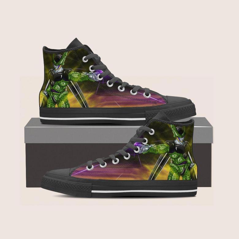 Cell Dragon Ball Unisex High Top Shoes Fan Gift Idea