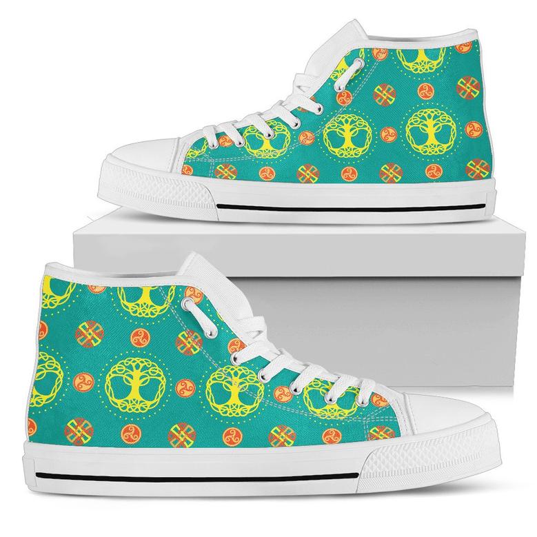 Celtic Tree Of Life Print Pattern Women High Top Shoes