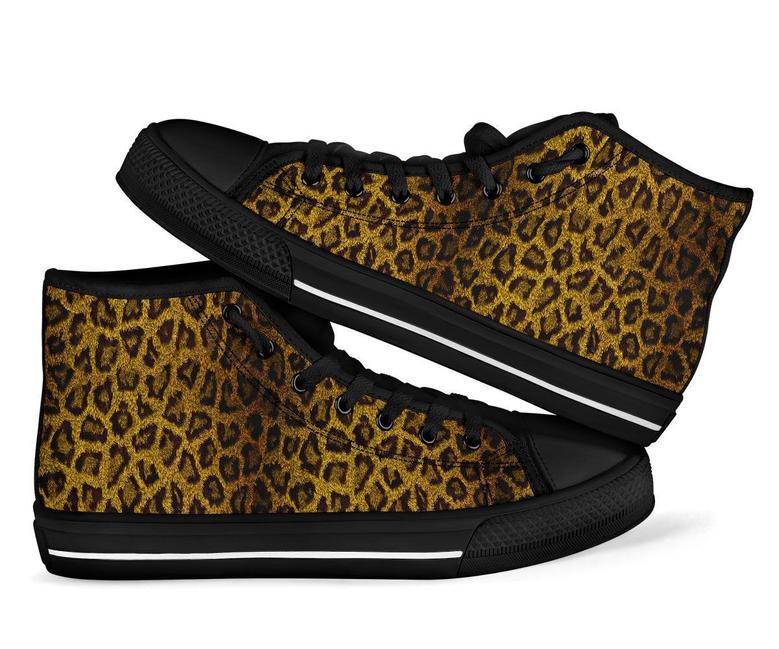 Cheetah Leopard Pattern Print Men Women'S High Top Shoes
