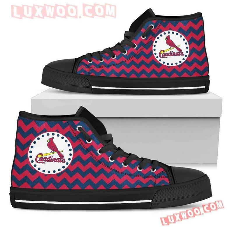 Chevron Broncos St Louis Cardinals High Top Shoes Sport Sneakers