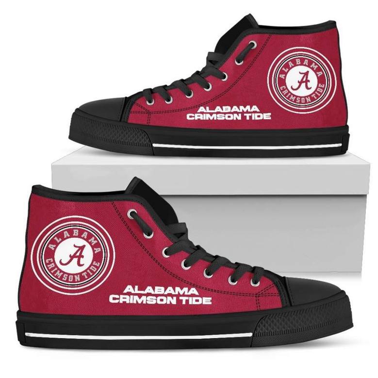 Circle Logo Alabama Crimson Tide High Top Shoes