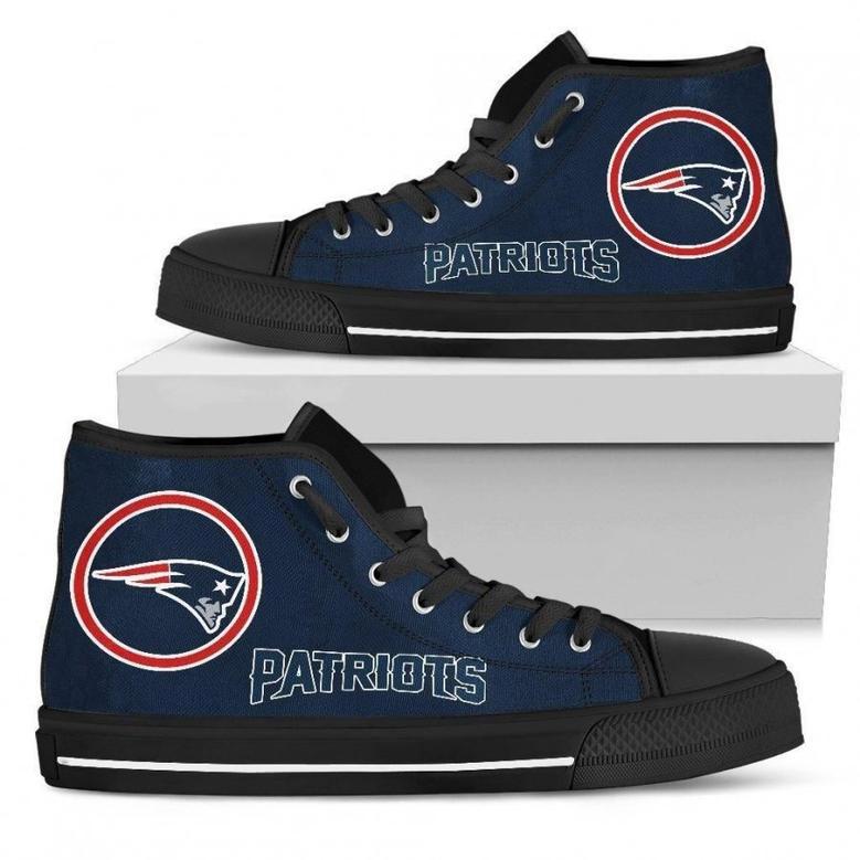 Circle Logo New England Patriots High Top Shoes