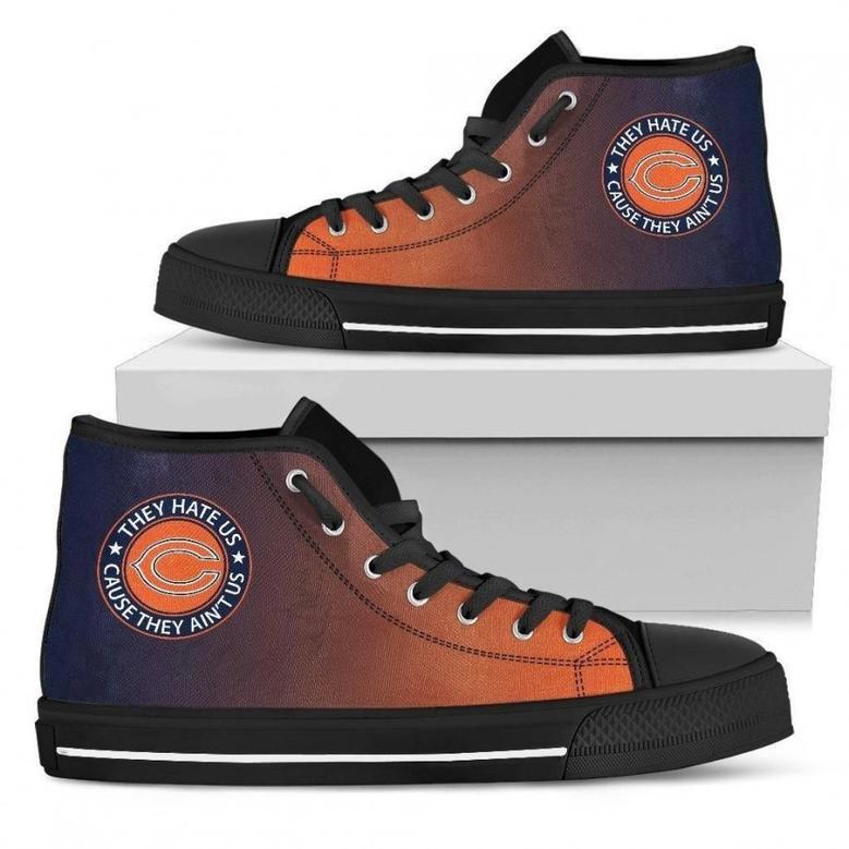 Cool They Hate Us Cause They Us Chicago Bears High Top Shoes