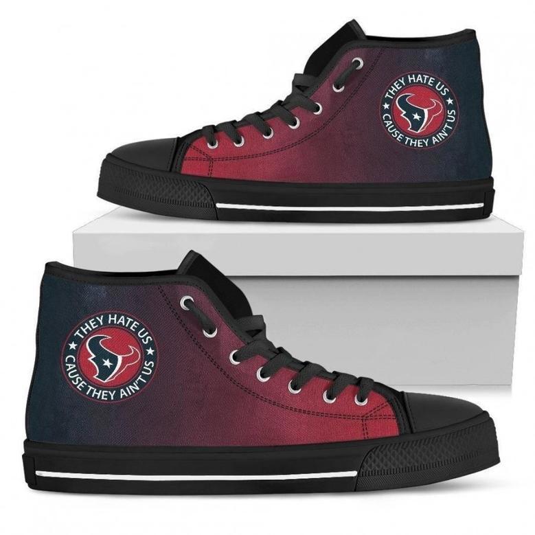 Cool They Hate Us Cause They Us Houston Texans High Top Shoes