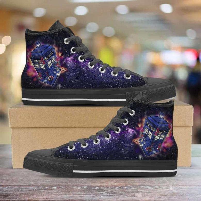 Custom Doctor Who Fan Art Inspired By The Doctor Canvas High Top Shoes Sneakers