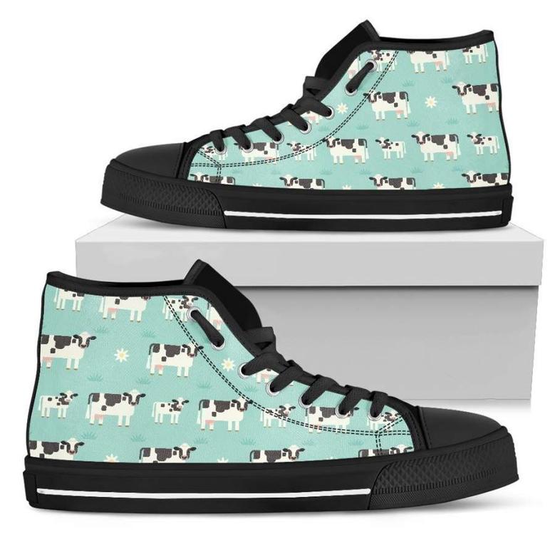 Cute Cow And Baby Cow Men's High Top Shoes