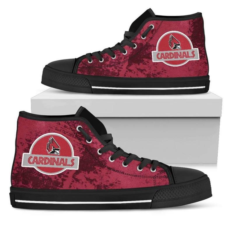 Cute Jurassic Park Ball State Cardinals High Top Shoes