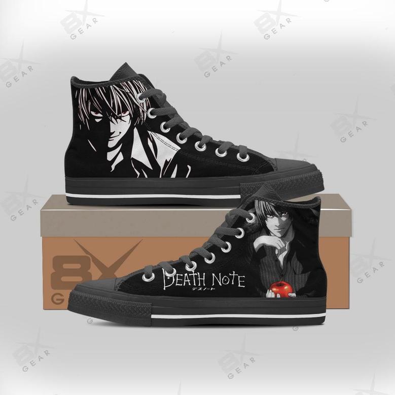 Death Note Sneakers Yagami Raito High Top Shoes Fan Design