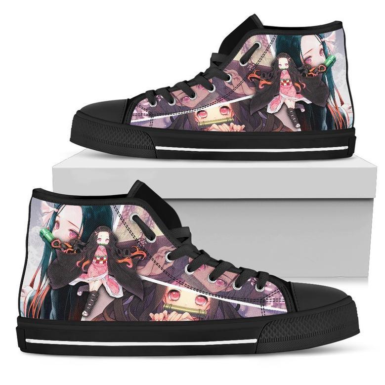 Demon Slayer Sneakers Nezuko High Top Shoes Anime Fan