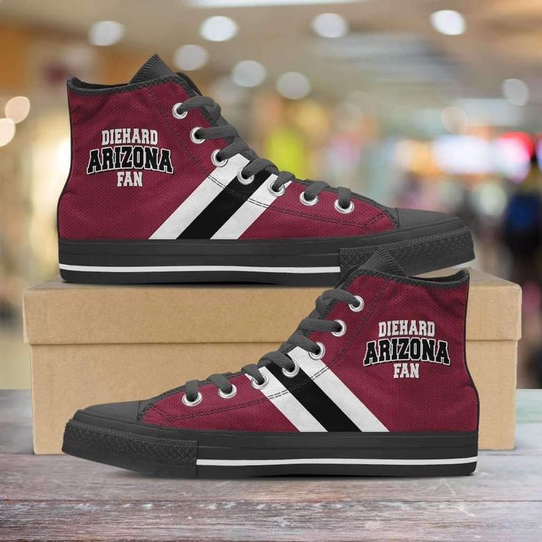 Diehard Arizona Cardinals Fan Canvas High Top Shoes Sneakers