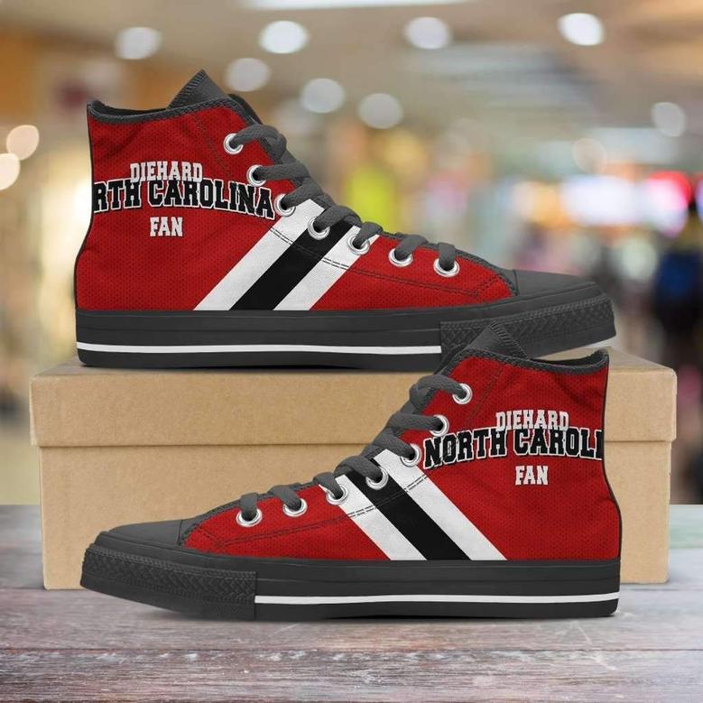 Diehard North Carolina Fan Canvas High Top Shoes Sneakers