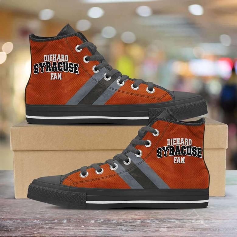 Diehard Syracuse Fan Canvas High Top Shoes Sneakers