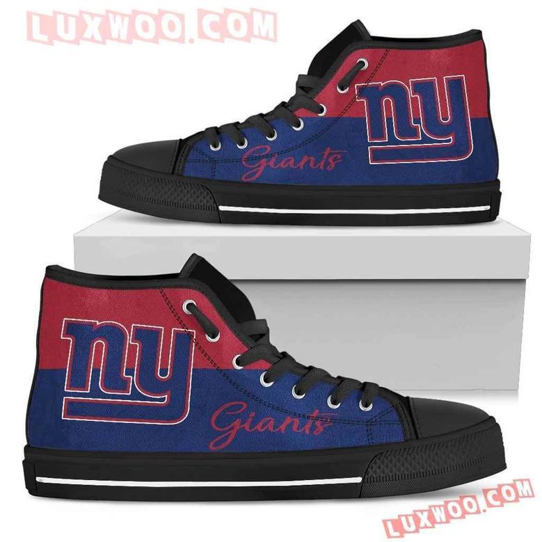 Divided Colours Stunning Logo New York Giants High Top Shoes Sport Sneakers