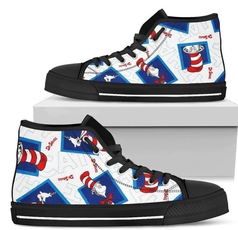 Dr Seuss Sneakers High Top Shoes Fan Gift