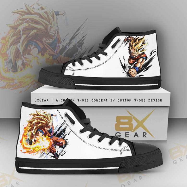 Dragon Ball High Top Shoes Super Saiyan Anime Unique Gift For Fan