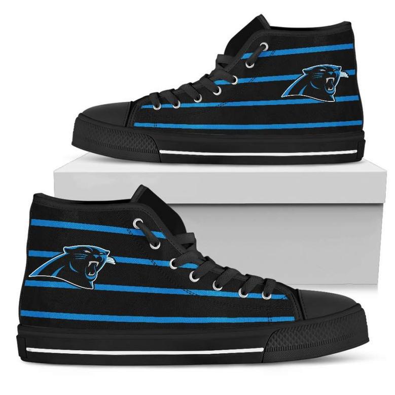 Edge Straight Perfect Circle Carolina Panthers High Top Shoes