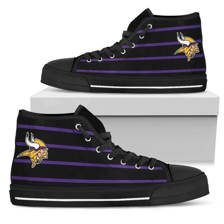 Edge Straight Perfect Circle Minnesota Vikings High Top Shoes