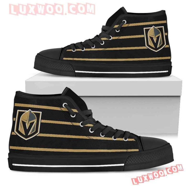 Edge Straight Perfect Circle Vegas Golden Knights High Top Shoes Sport Sneakers