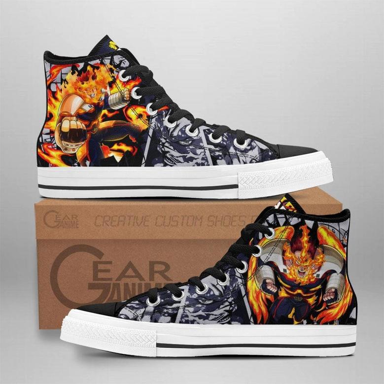 Endeavor High Top Shoes Custom Anime My Hero Academia Sneakers