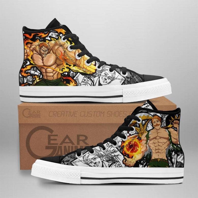 Escanor High Top Shoes Custom Manga Anime Seven Deadly Sins Sneakers