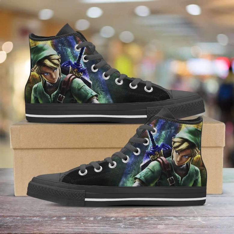 Fan Art Inspired By Legend Of Zelda Video Game Series Canvas High Top Shoes