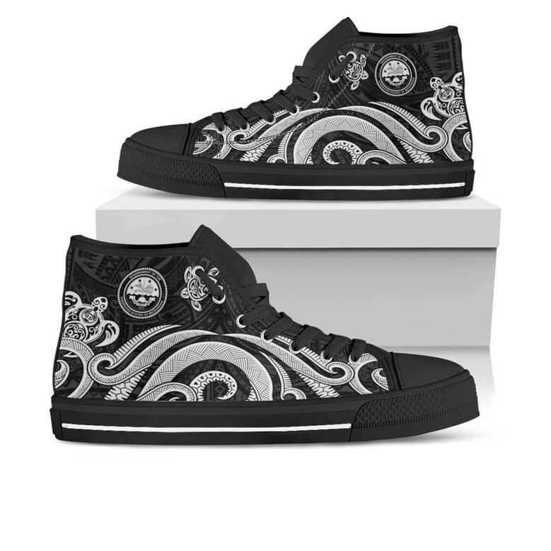 Federated States of Micronesia High Top Shoes - White Tentacle Turtle -