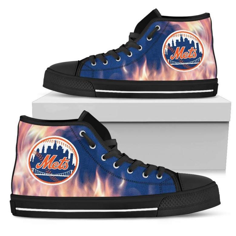 Fighting Like Fire New York Mets High Top Shoes