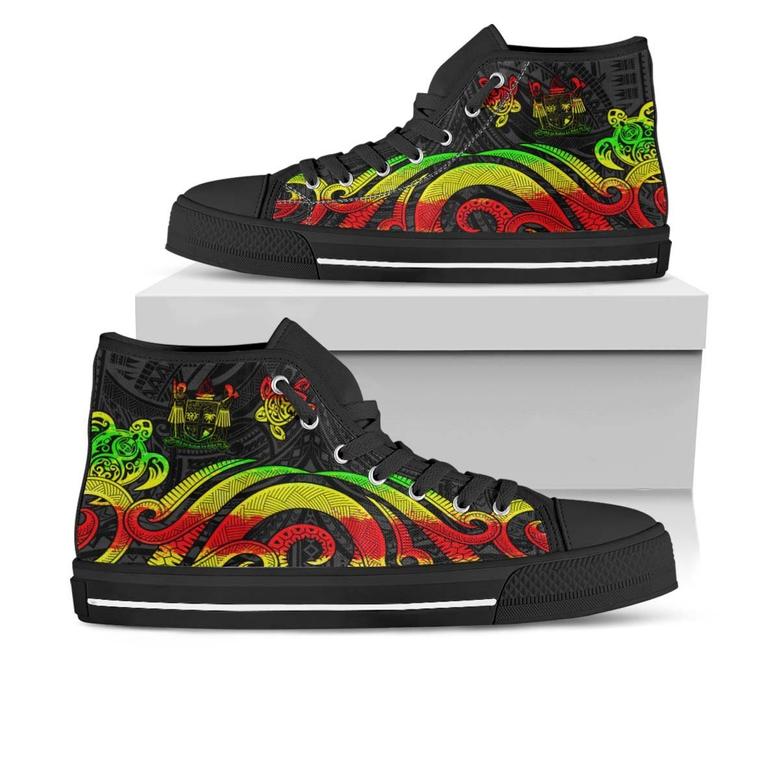 Fiji High Top Shoes - Reggae Tentacle Turtle Crest -