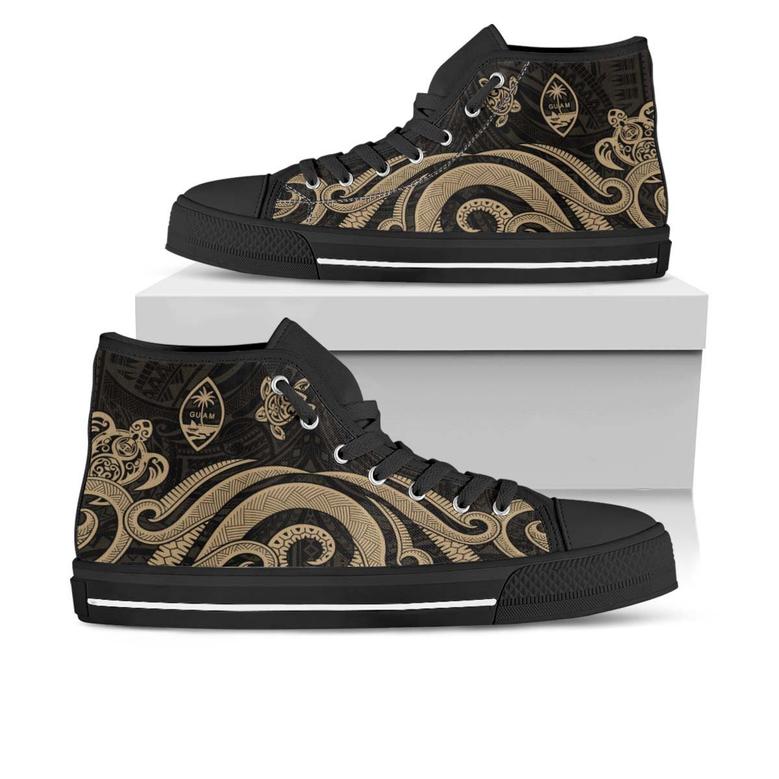 Guam High Top Shoes - Gold Tentacle Turtle -