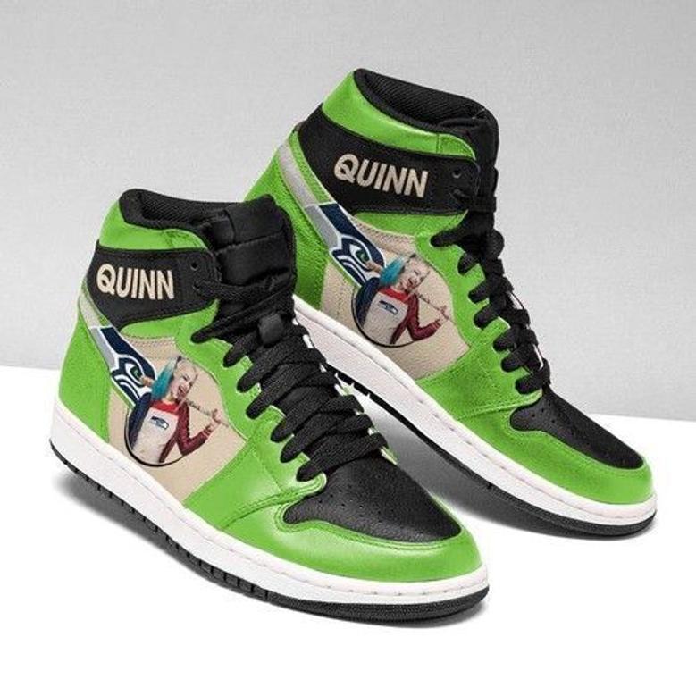 Harley Quinn Seattle Seahawks Jordan High Top Shoes Sport Sneakers