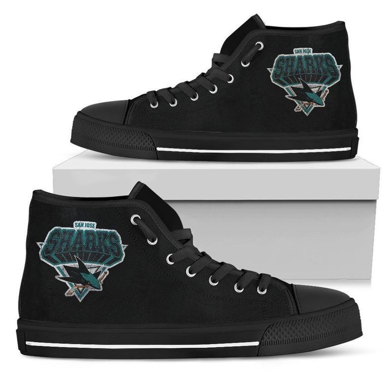 High Top Shoes San Jose Sharks Simple Logo