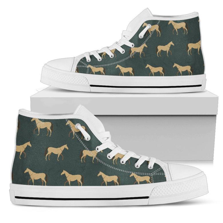 Horse Classic Themed Women High Top Shoes
