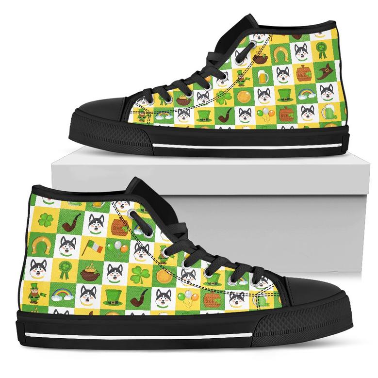 Husky And Saint Patrick's Day Elements High Top Shoes