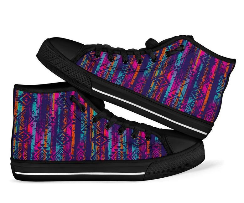 Indians Navajo Aztec Tribal Native American Print Men Women'S High Top Shoes